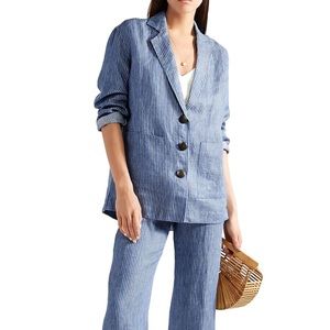 MARA HOFFMAN Fatima Striped Organic Linen-Twill Jacket